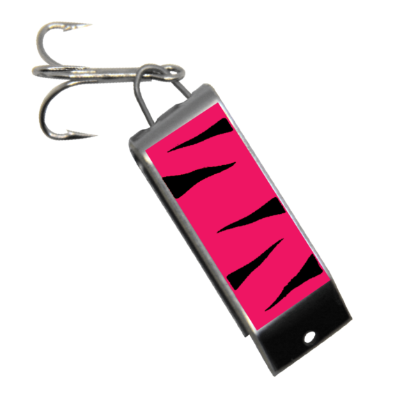 Spin-A-Lure  |  Neo Red with Black Stripes