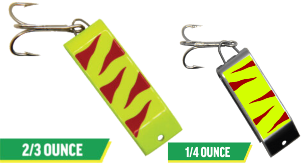 Spin-A-Lure | Neo Yellow with Red Stripes