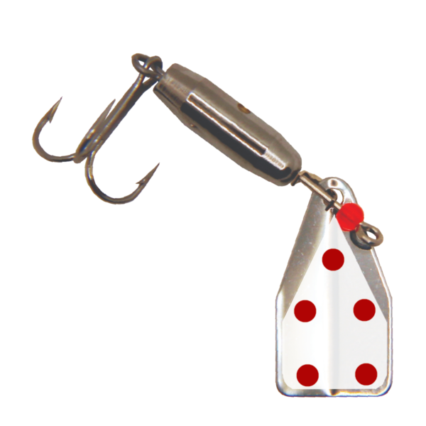 Stream-A-Lure  |  White with Red Dots