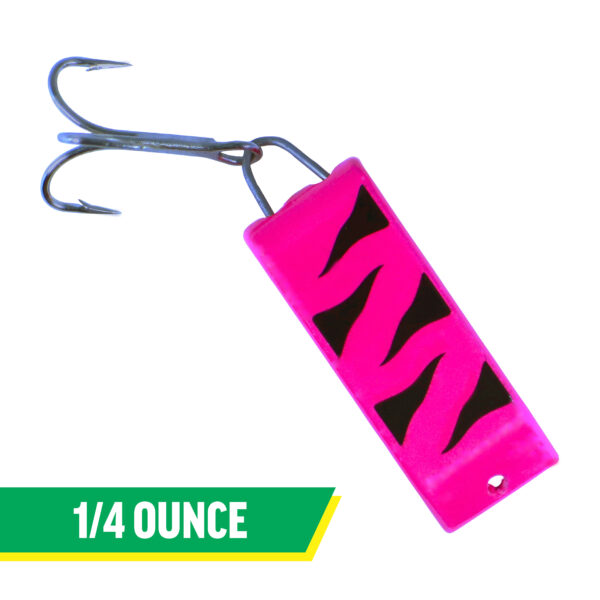 Spin-A-Lure  |  Pink with Black Stripes - Image 2